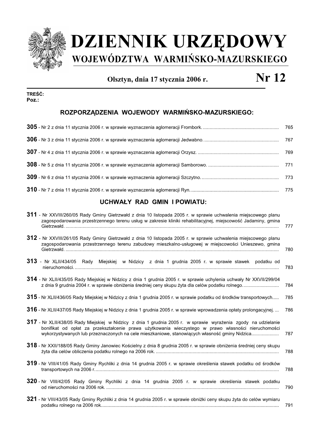 Dz. U. Nr 12Pop