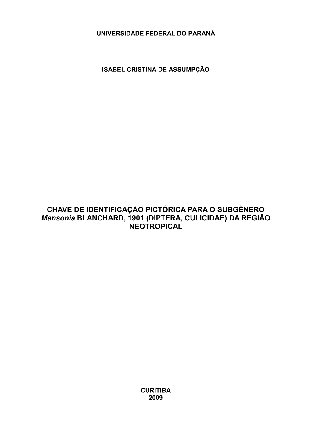 Monografia Isabel C. De Assumpcao Ciencias Biologicas