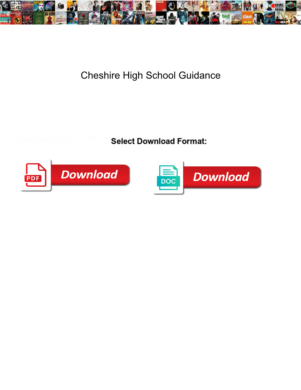 Cheshire High School Guidance