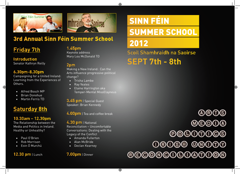 Sinn Féin Summer School 2012 Sept