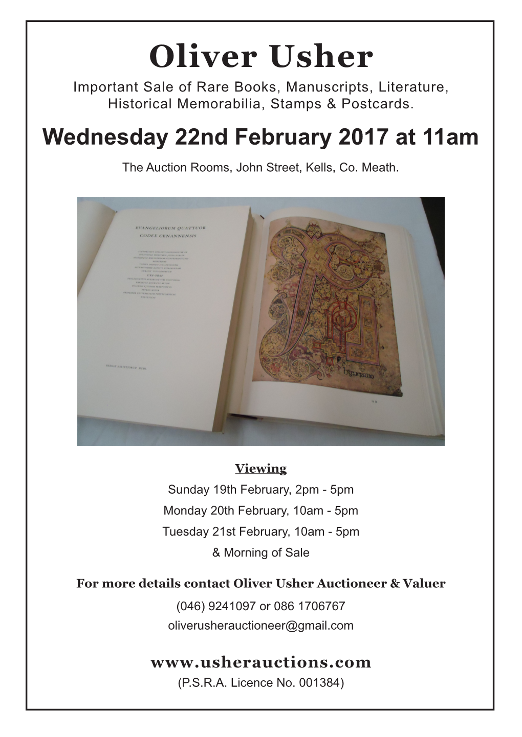 Bookauction Kells Feb17