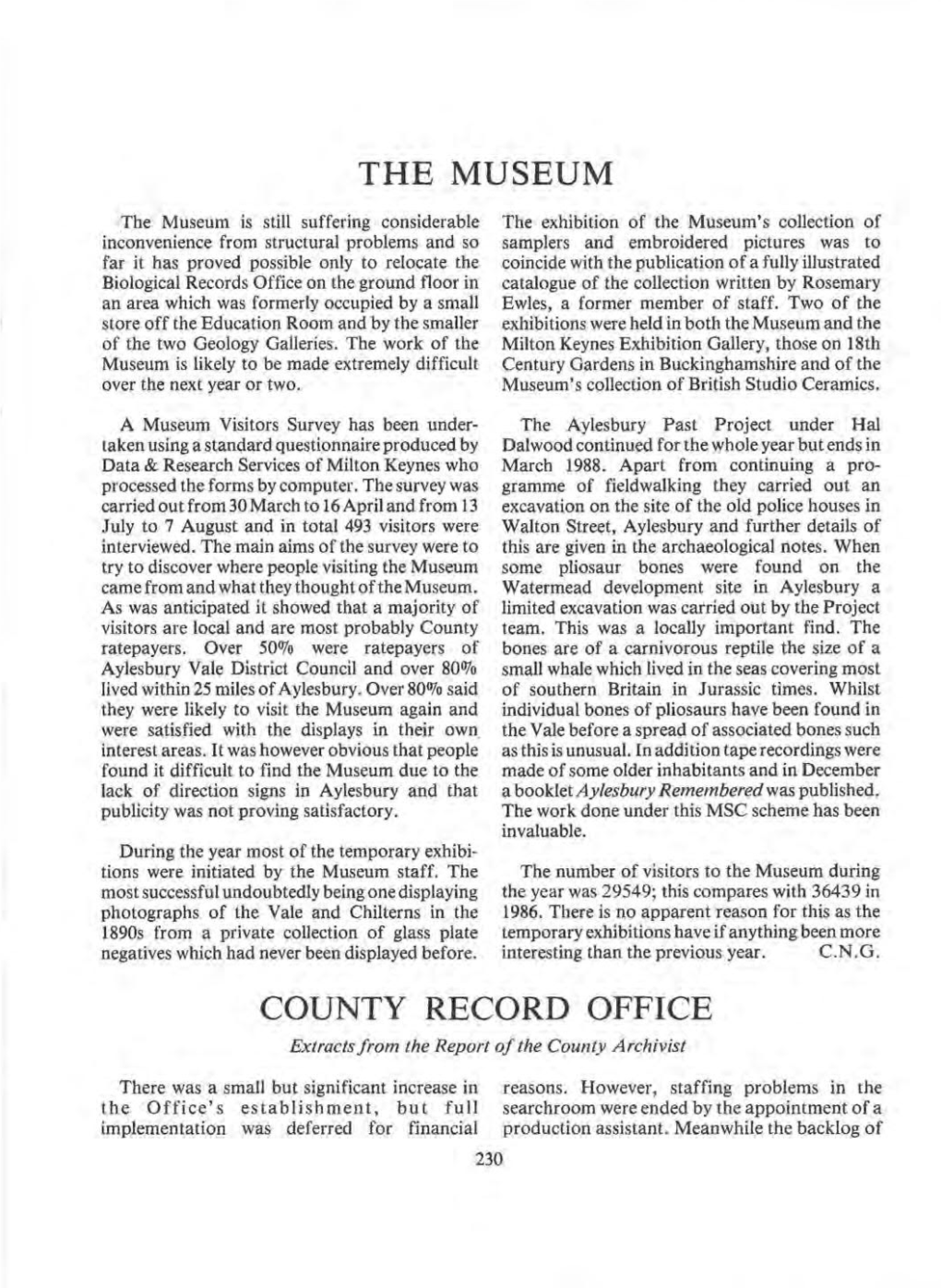 The Museum County Record Office