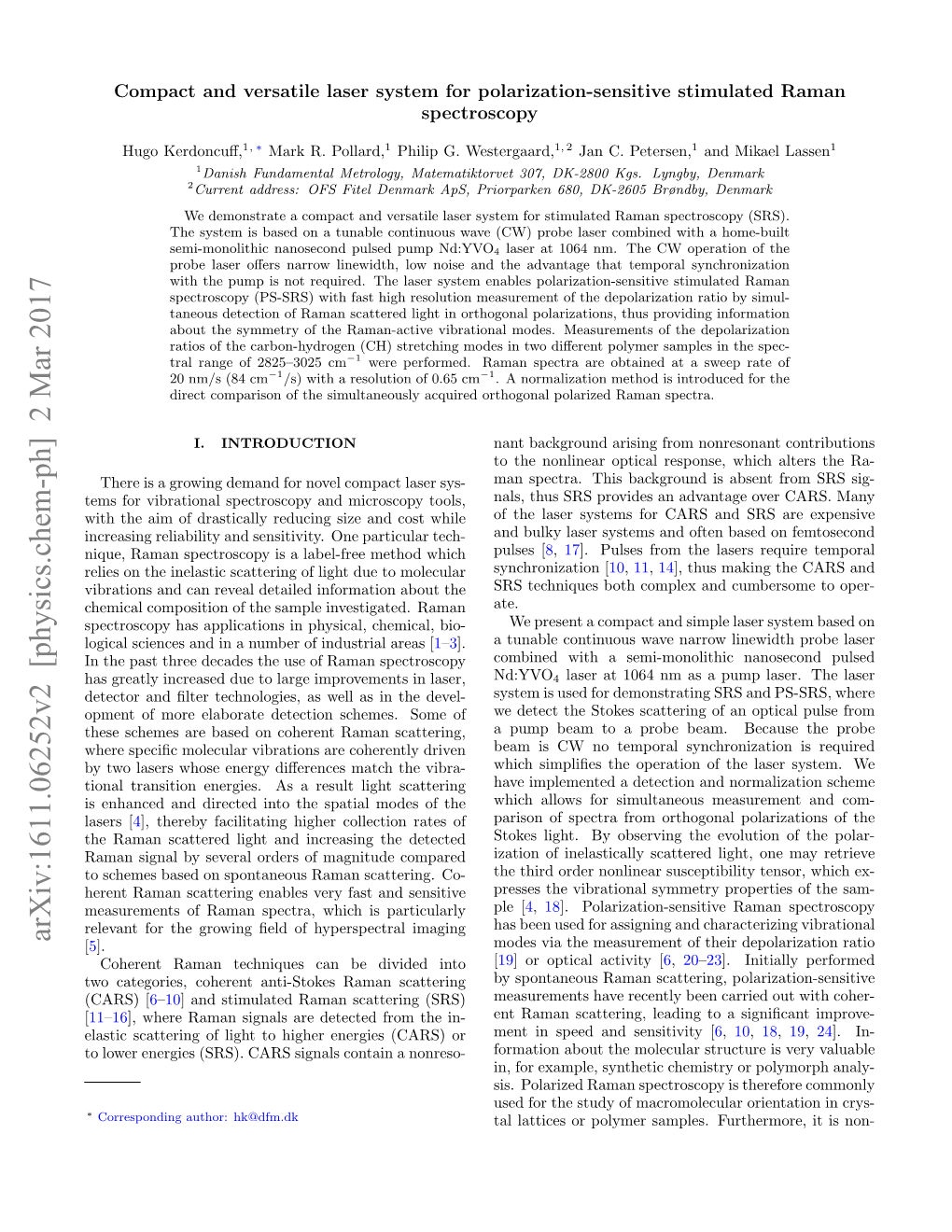 Arxiv:1611.06252V2 [Physics.Chem-Ph] 2 Mar 2017 [5]