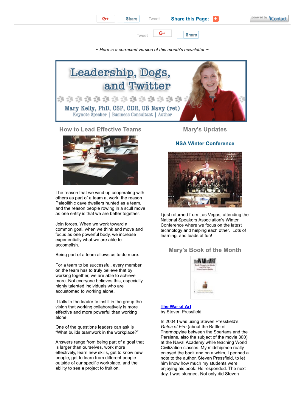 How to Lead Effective Teams Mary's Updates Mary's Book of The