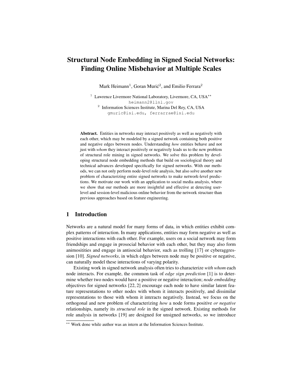 Structural Node Embedding in Signed Social Networks: Finding Online Misbehavior at Multiple Scales