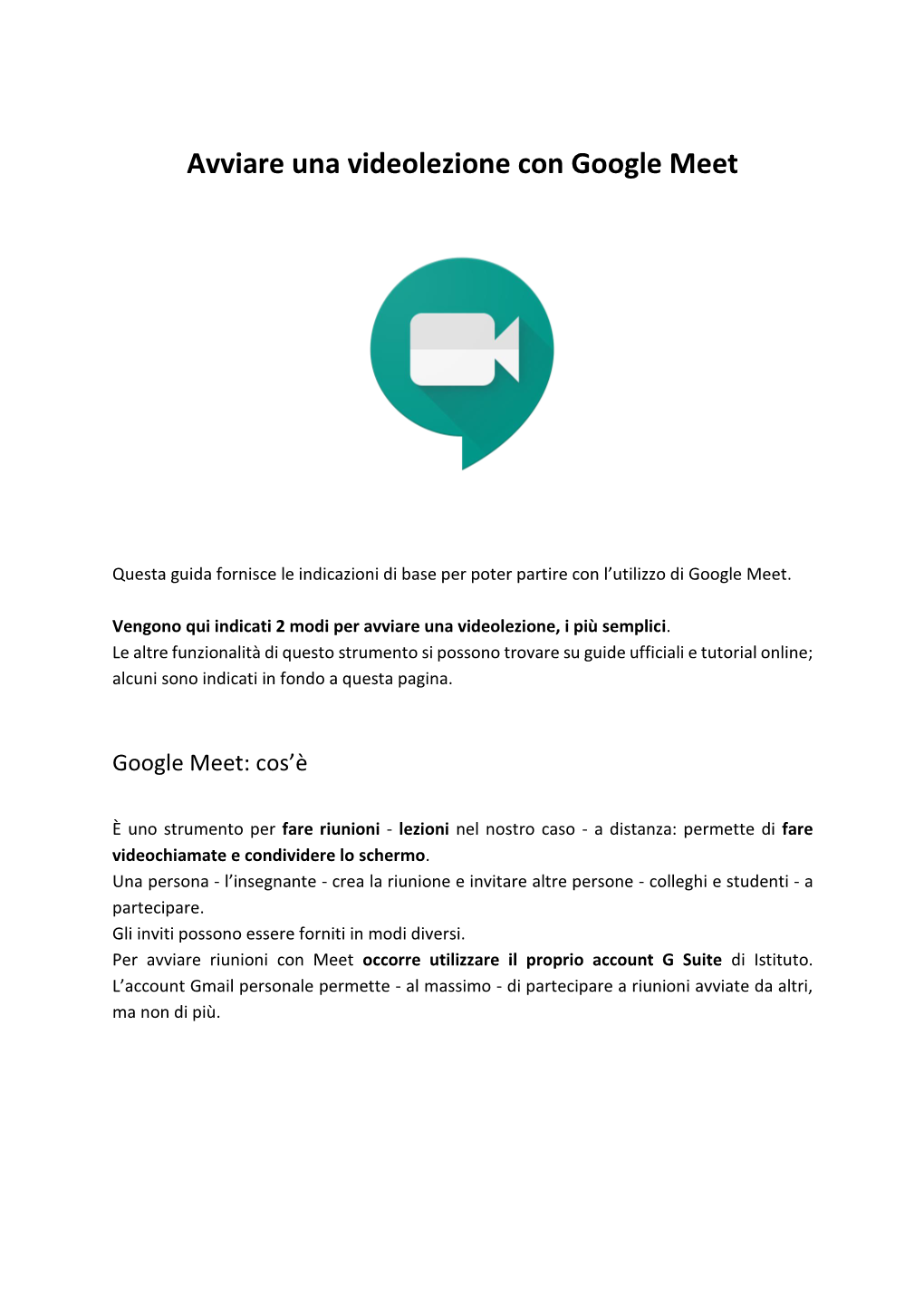 Avviare Una Videolezione Con Google Meet