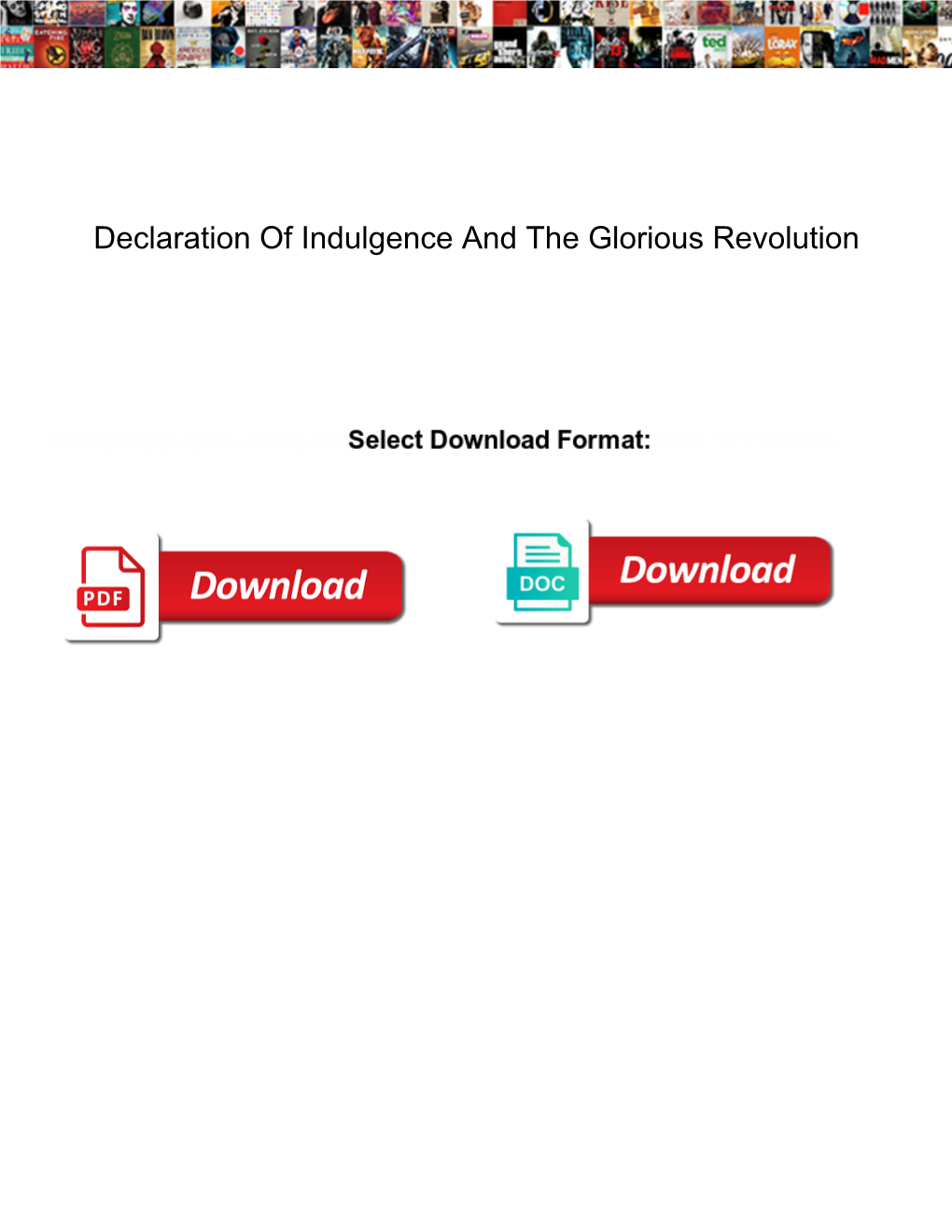 Declaration of Indulgence and the Glorious Revolution