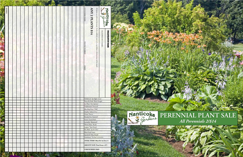 Perennial Plant Sale