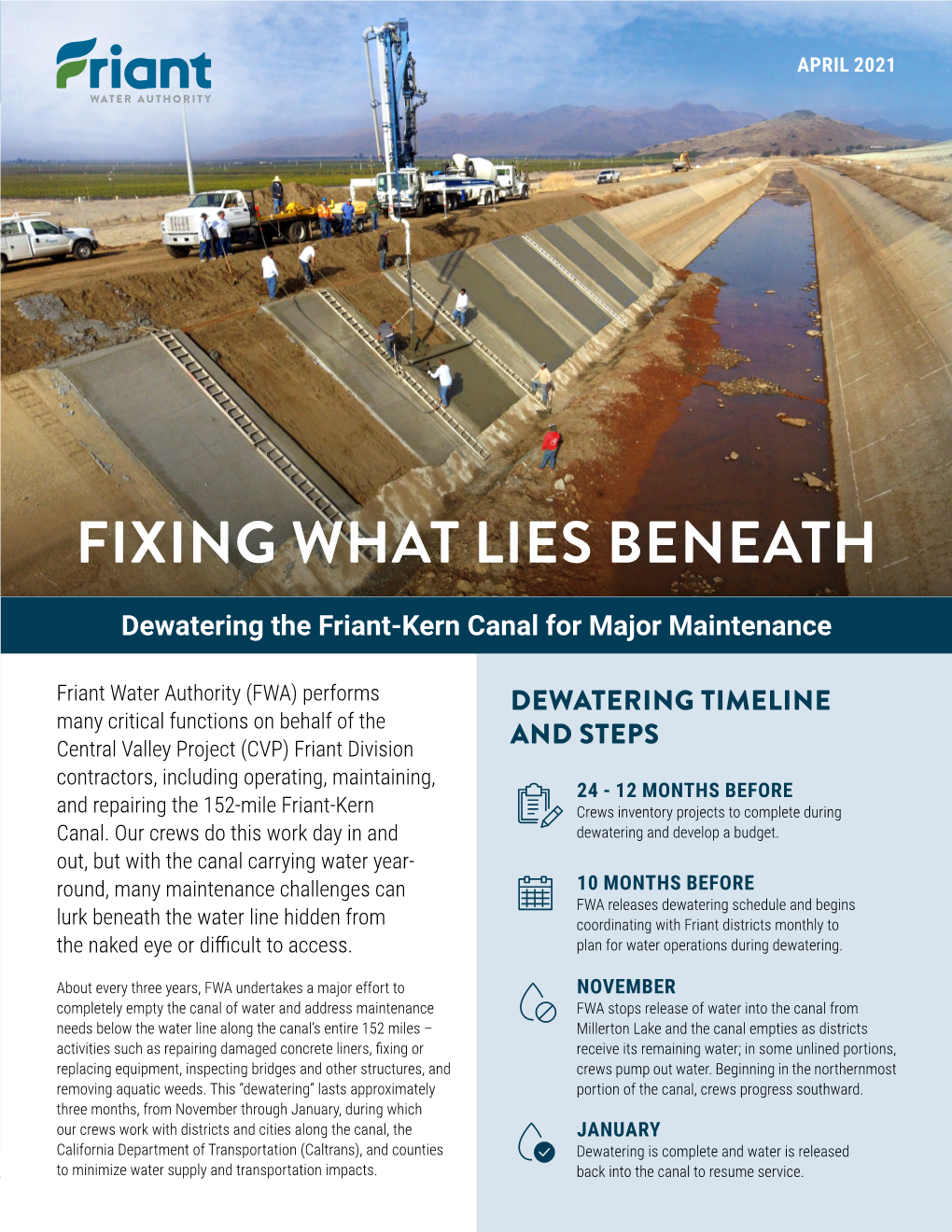 Fixing What Lies Beneath: Dewatering the Friant