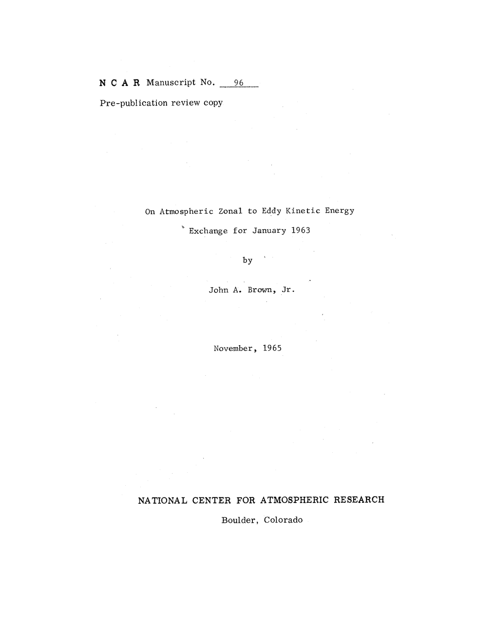 On Atmospheric Zonal to Eddy Kinetic Energy Exchange for January 1963