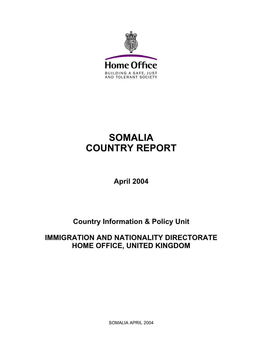 Somalia Country Report