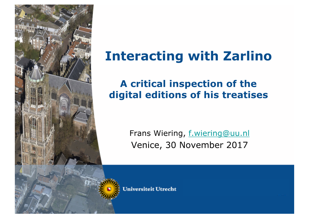 Interacting with Zarlino