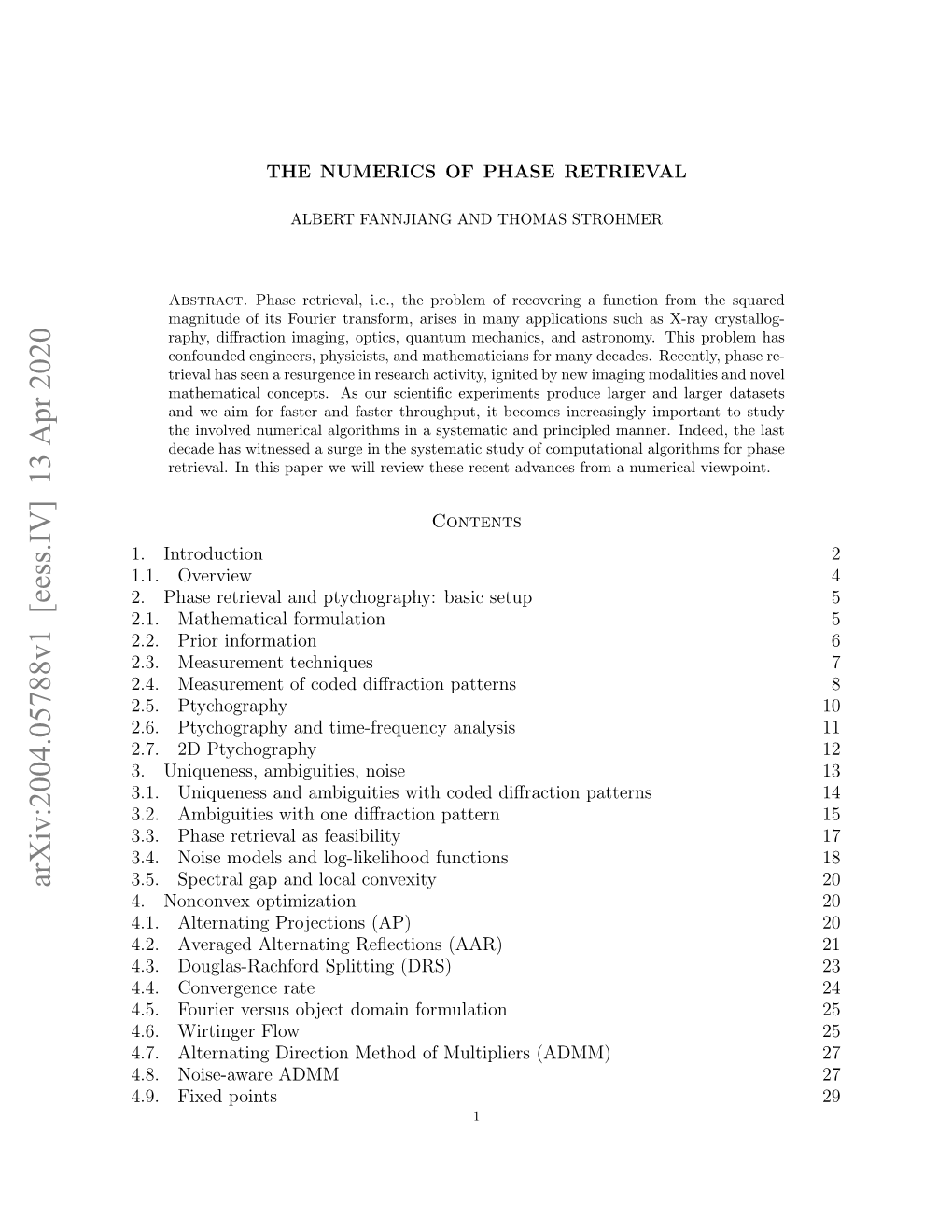 The Numerics of Phase Retrieval