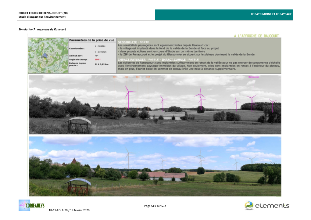 PROJET EOLIEN DE RENAUCOURT (70) LE PATRIMOINE ET LE PAYSAGE Etude D’Impact Sur L’Environnement