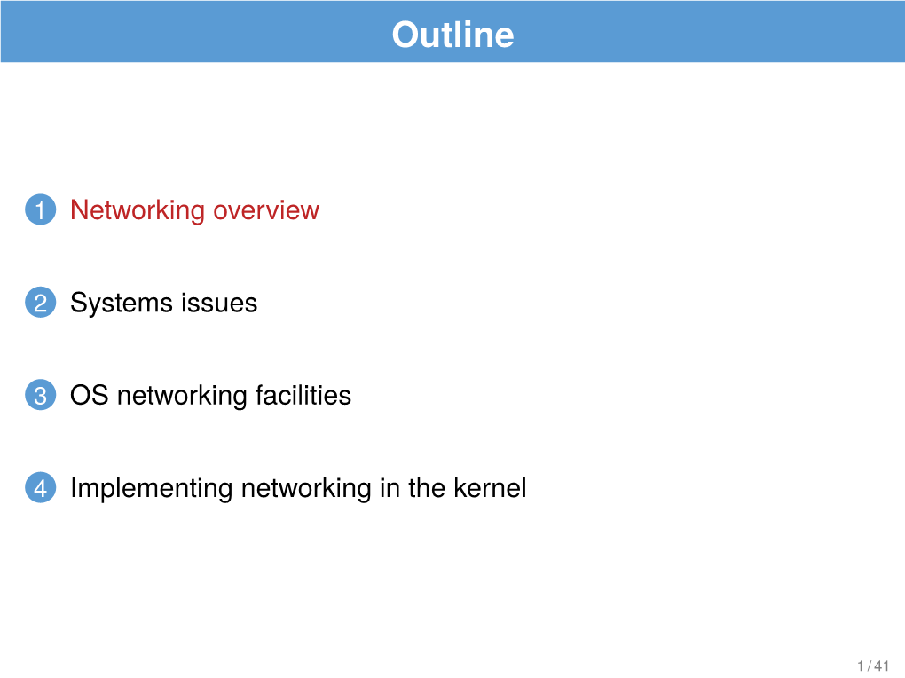 Networking Overview