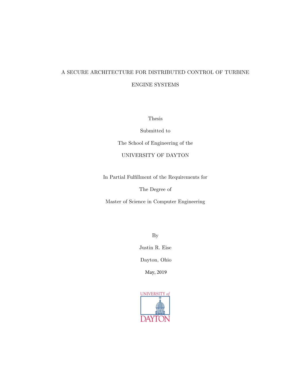 A Secure Architecture for Distributed Control of Turbine