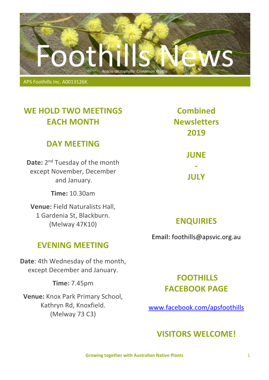 We Hold Two Meetings Each Month Day Meeting Evening