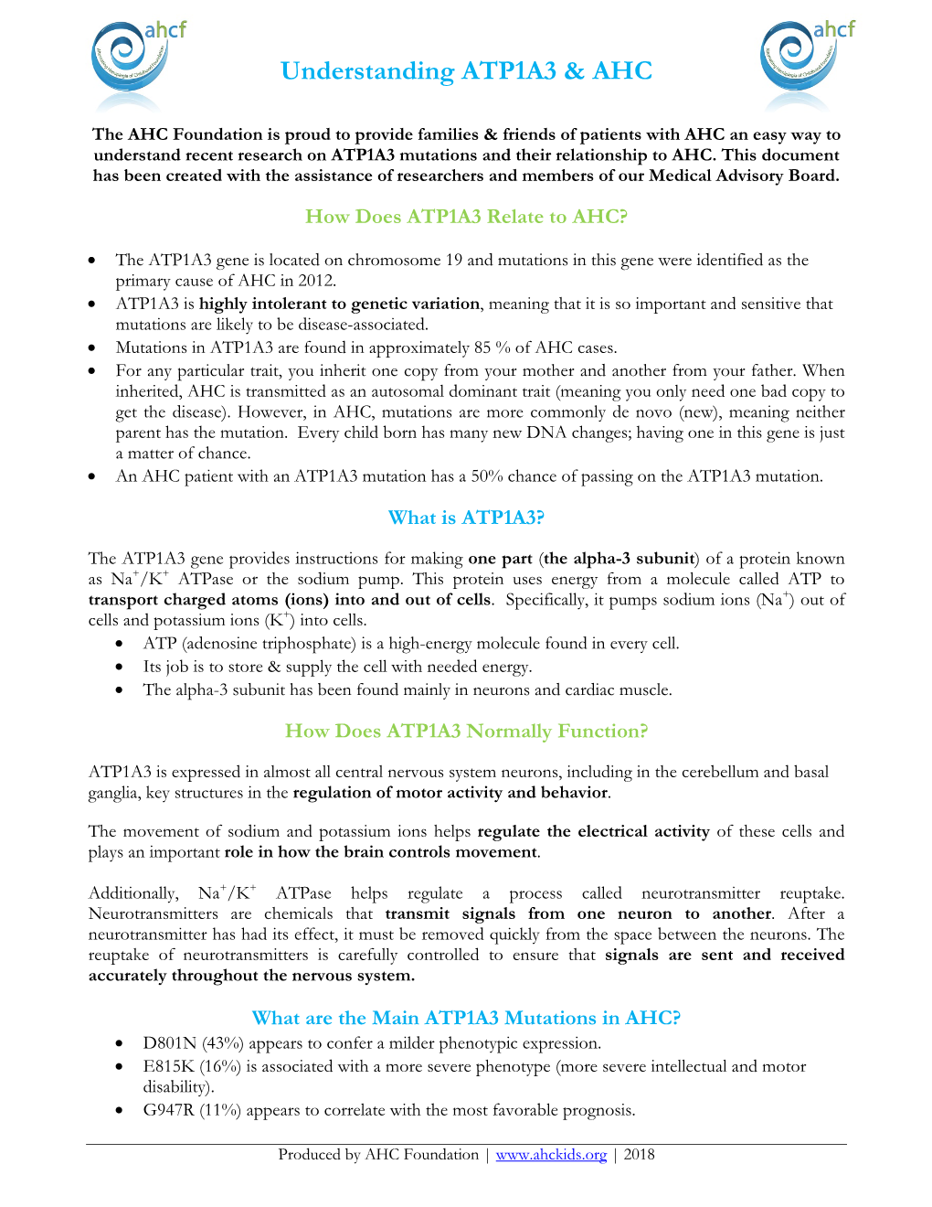 Understanding ATP1A3 &