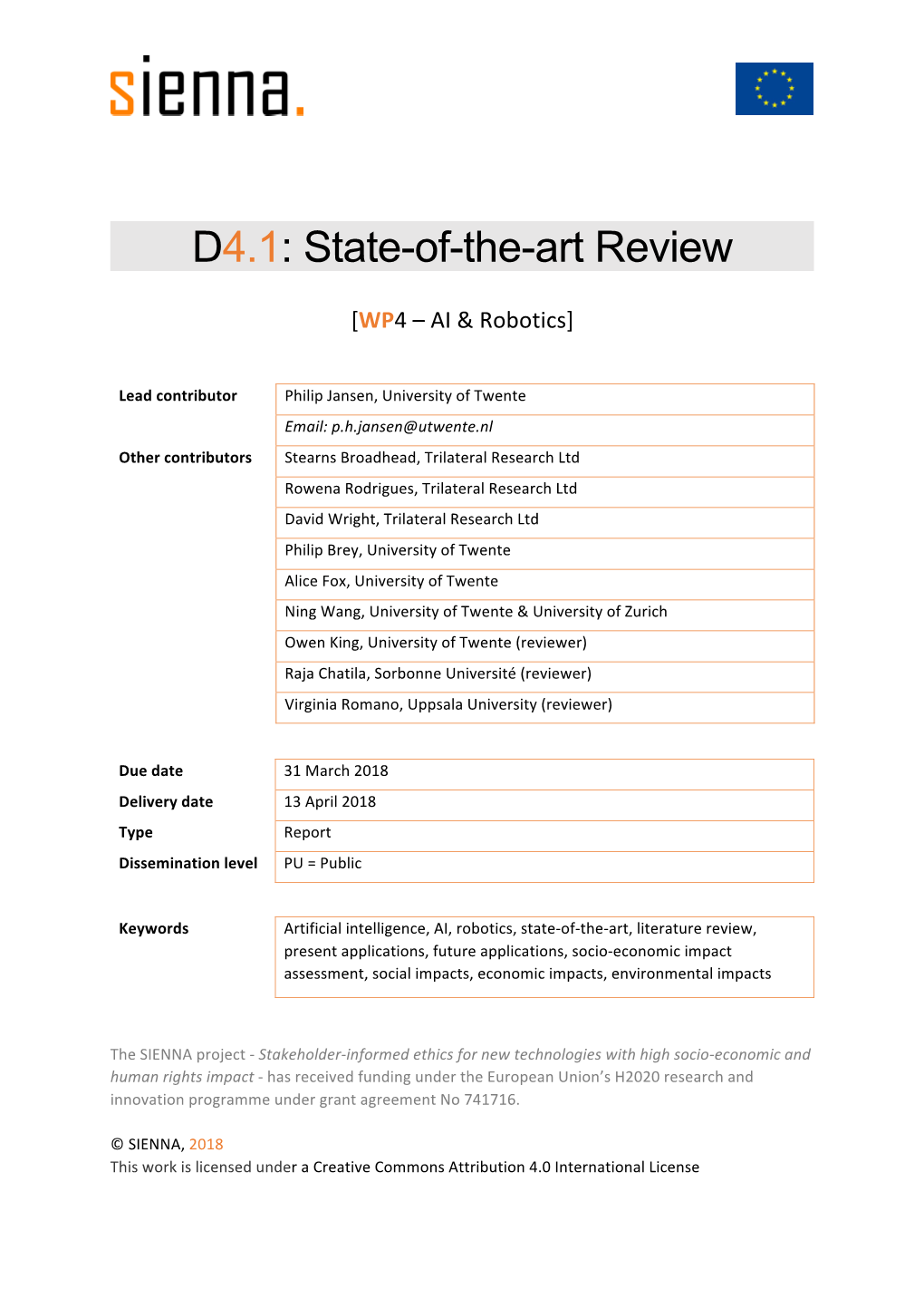 SIENNA D4.1 State-Of-The-Art Review