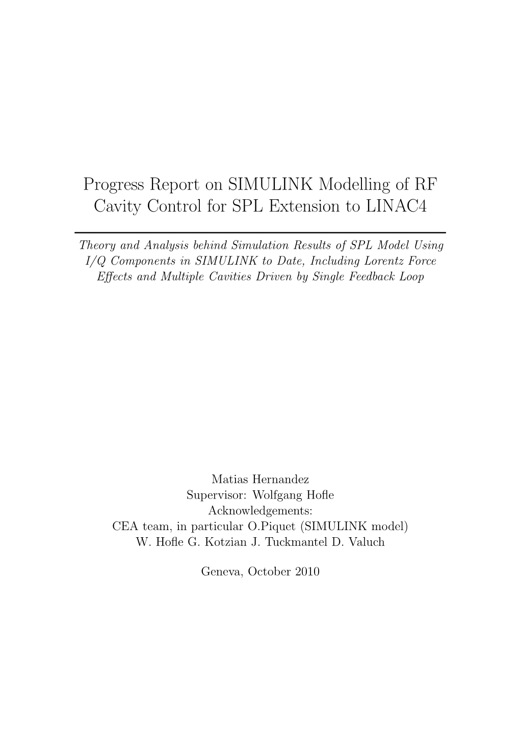 Progress Report on SIMULINK Modelling of RF Cavity Control for SPL Extension to LINAC4