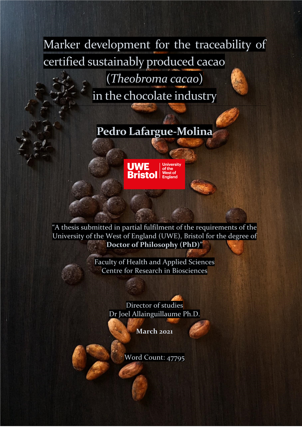 (Theobroma Cacao) in the Chocolate Industry