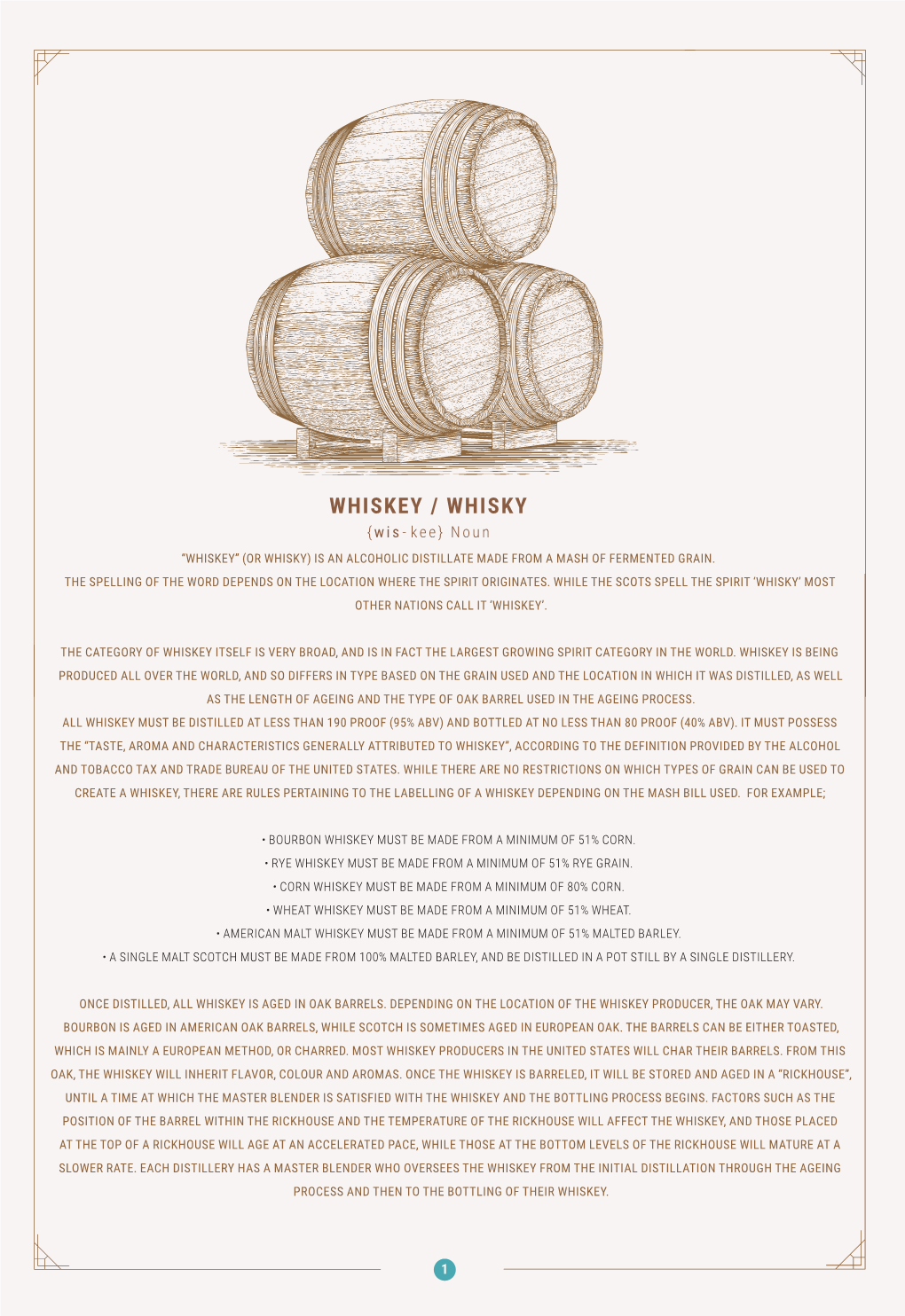 WHISKEY / WHISKY { Wis- Kee} Noun “WHISKEY” (OR WHISKY) IS an ALCOHOLIC DISTILLATE MADE from a MASH of FERMENTED GRAIN