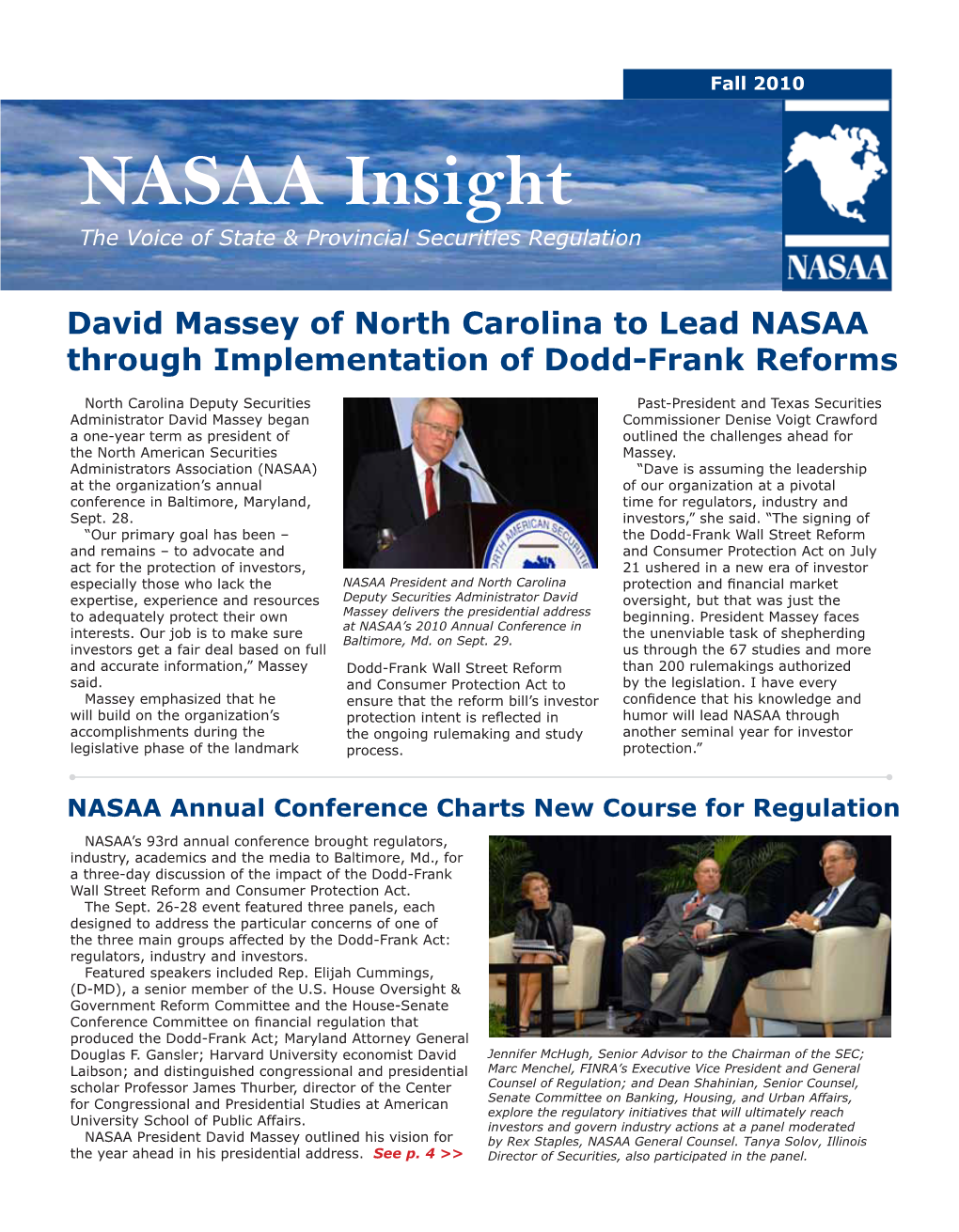 NASAA Insight the Voice of State & Provincial Securities Regulation