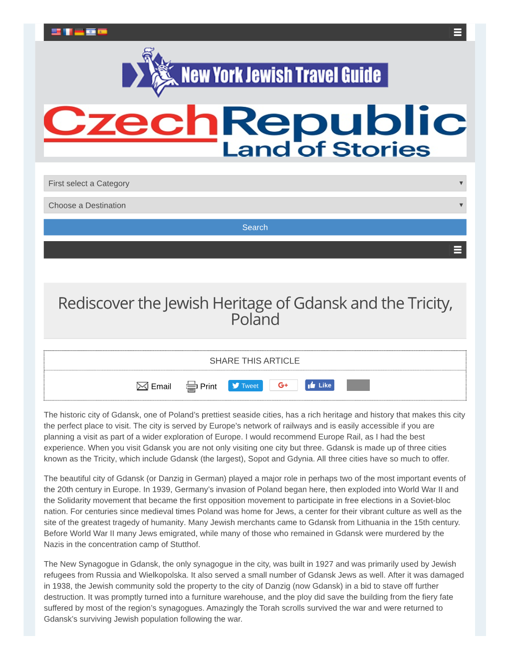 Rediscover the Jewish Heritage of Gdansk and the Tricity, Poland