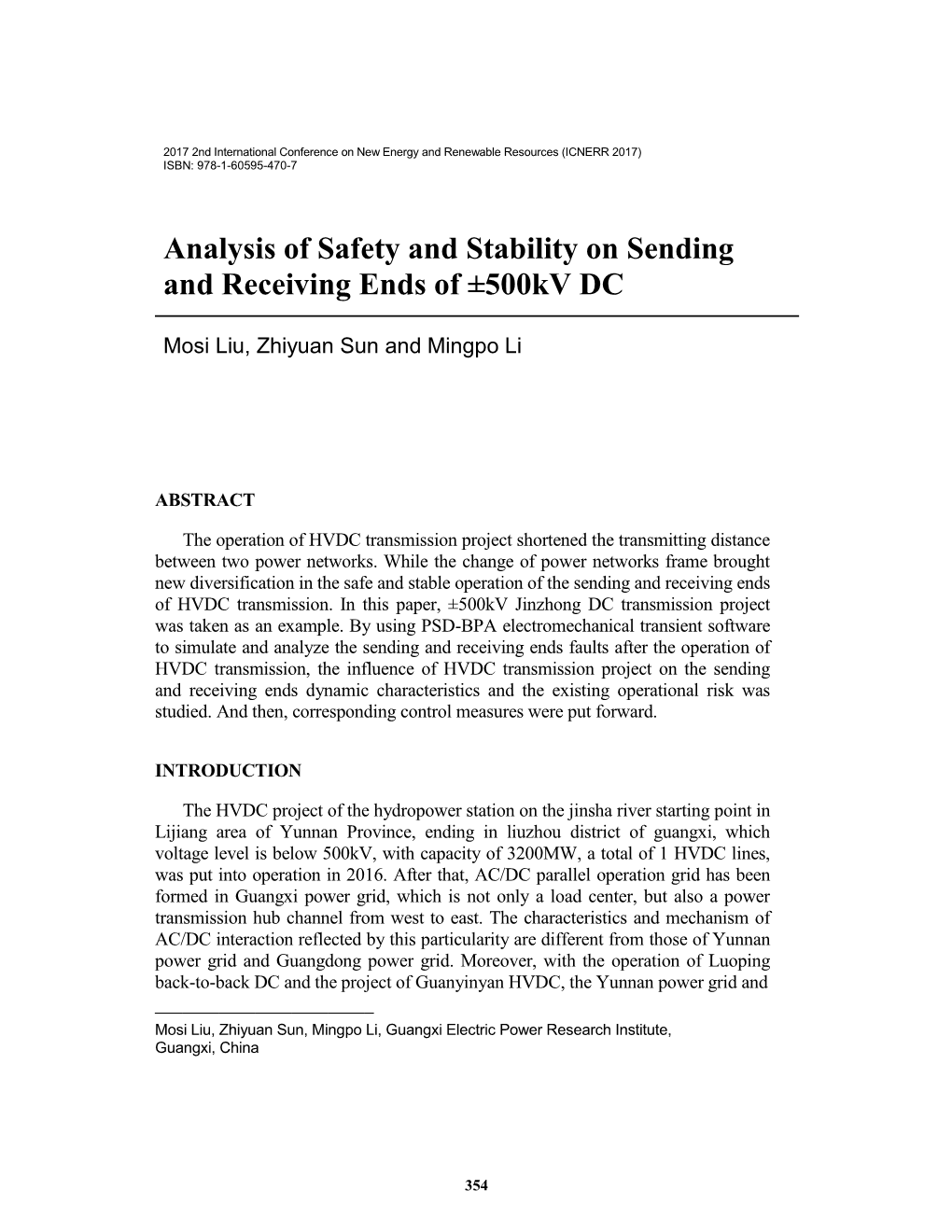 Analysis of Safety and Stability on Sending and Receiving Ends Of