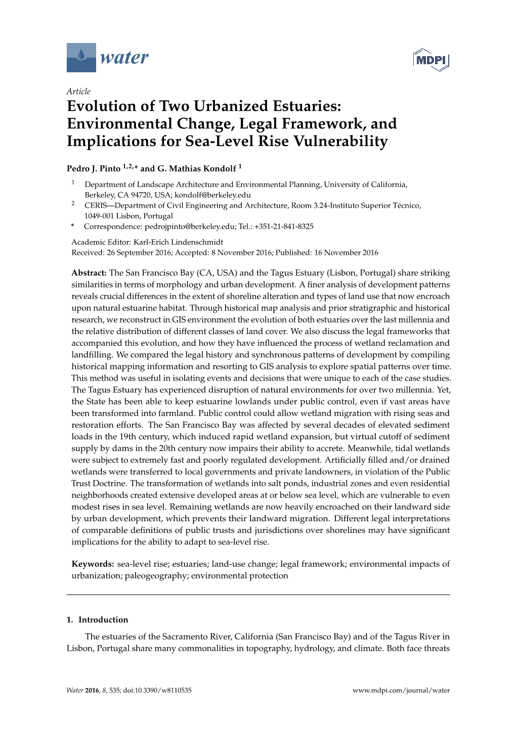 Environmental Change, Legal Framework, and Implications for Sea-Level Rise Vulnerability