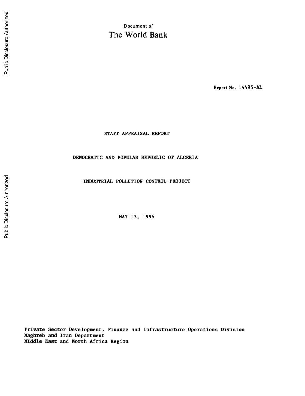 World Bank Document