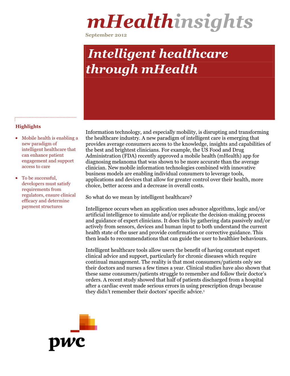 Intelligent Healthcare Through Mhealth