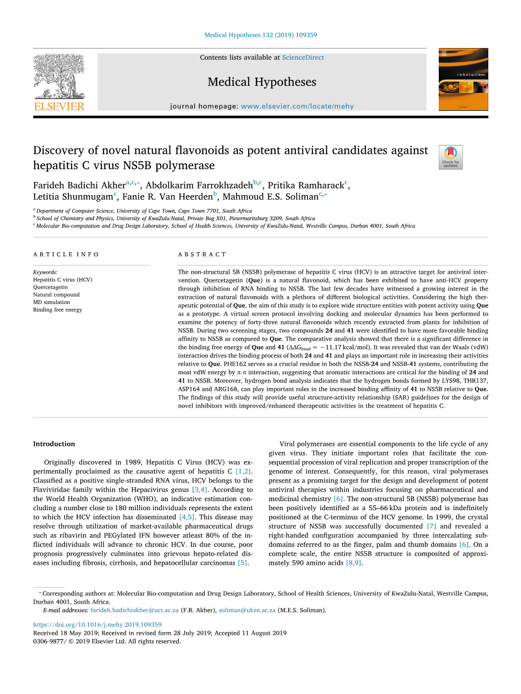 Discovery of Novel Natural Flavonoids As Potent Antiviral Candidates