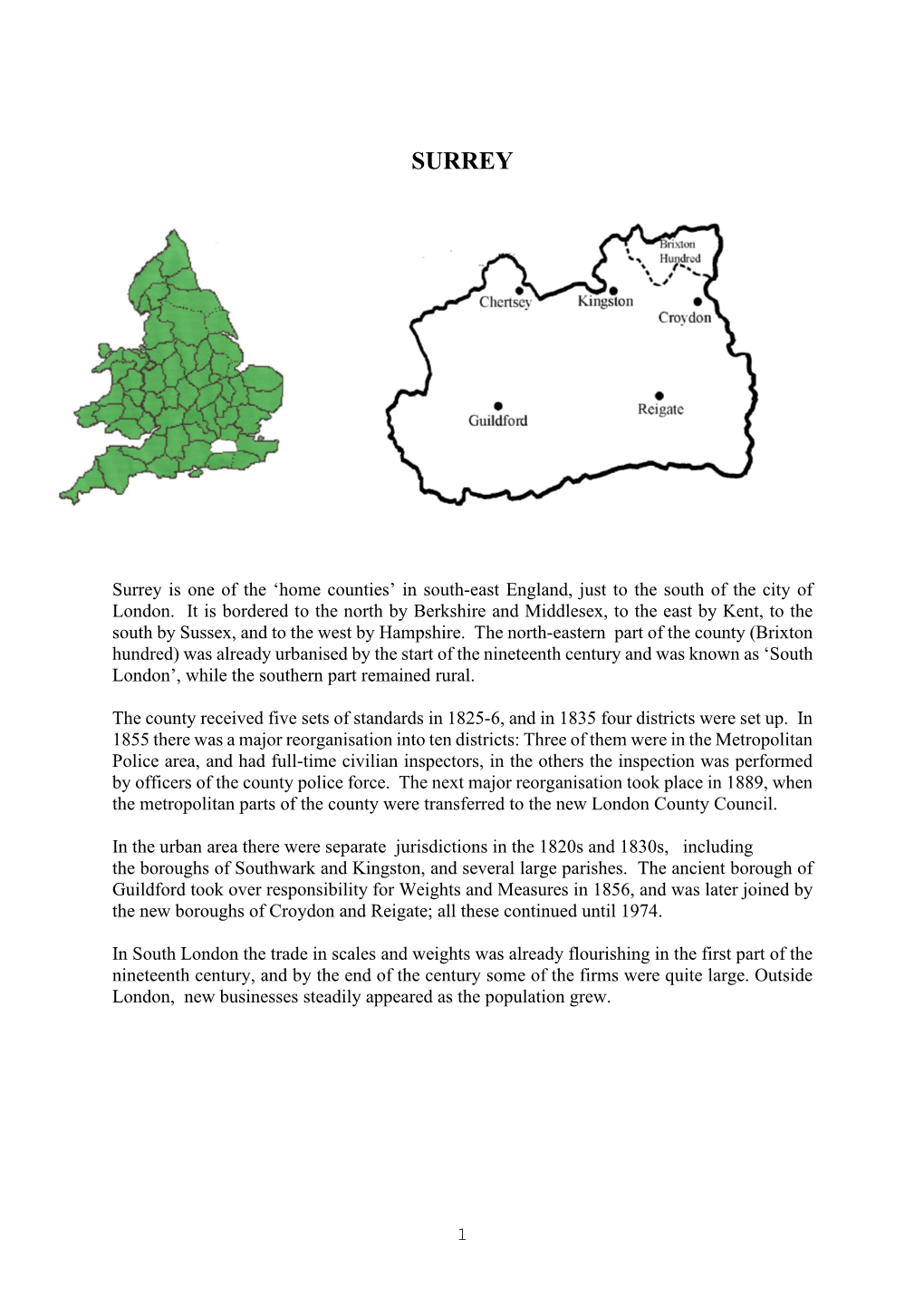 County of SURREY