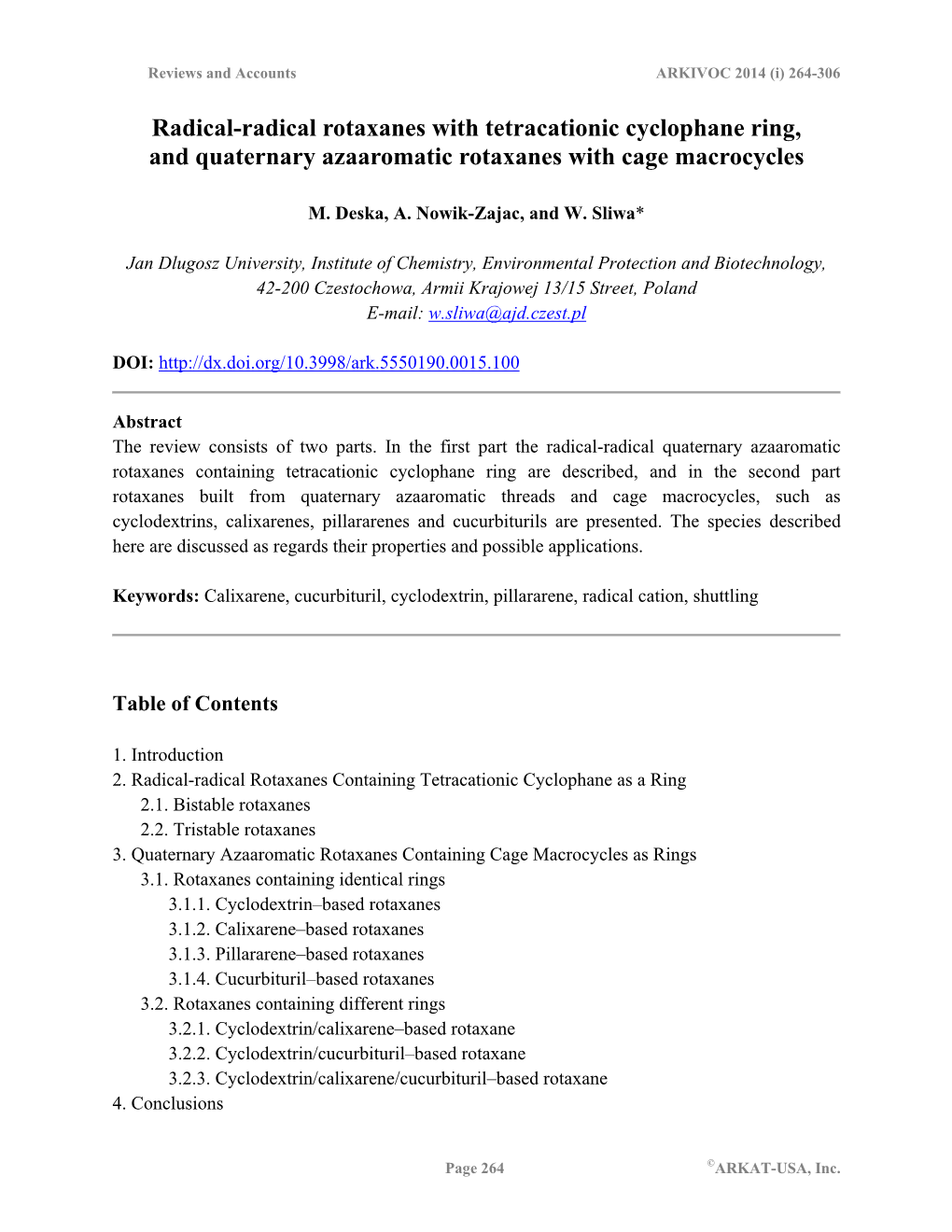 Radical-Radical Rotaxanes with Tetracationic Cyclophane Ring, and Quaternary Azaaromatic Rotaxanes with Cage Macrocycles