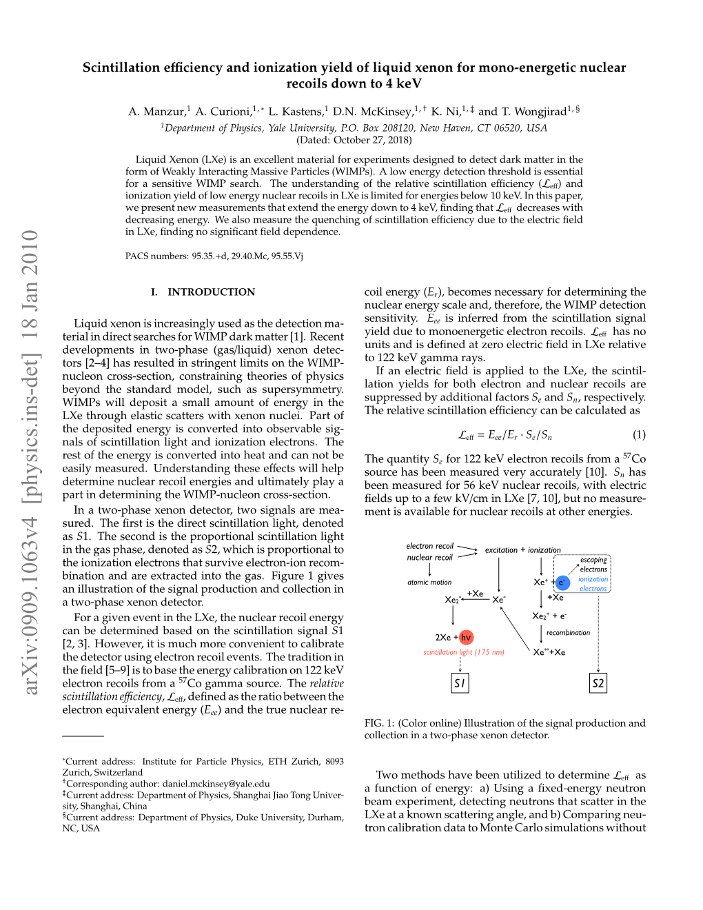 Scintillation Efficiency and Ionization Yield of Liquid Xenon for Mono