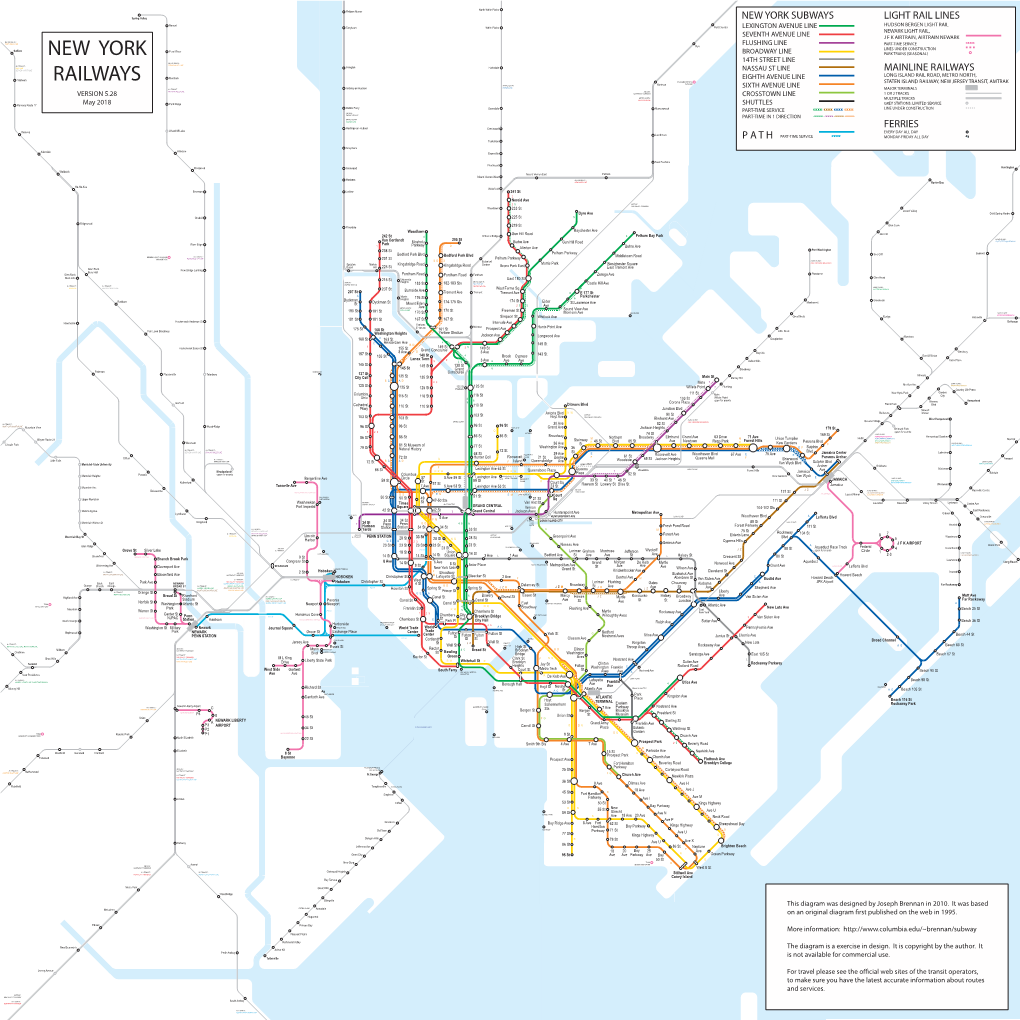 New York Subways Path Light Rail Lines