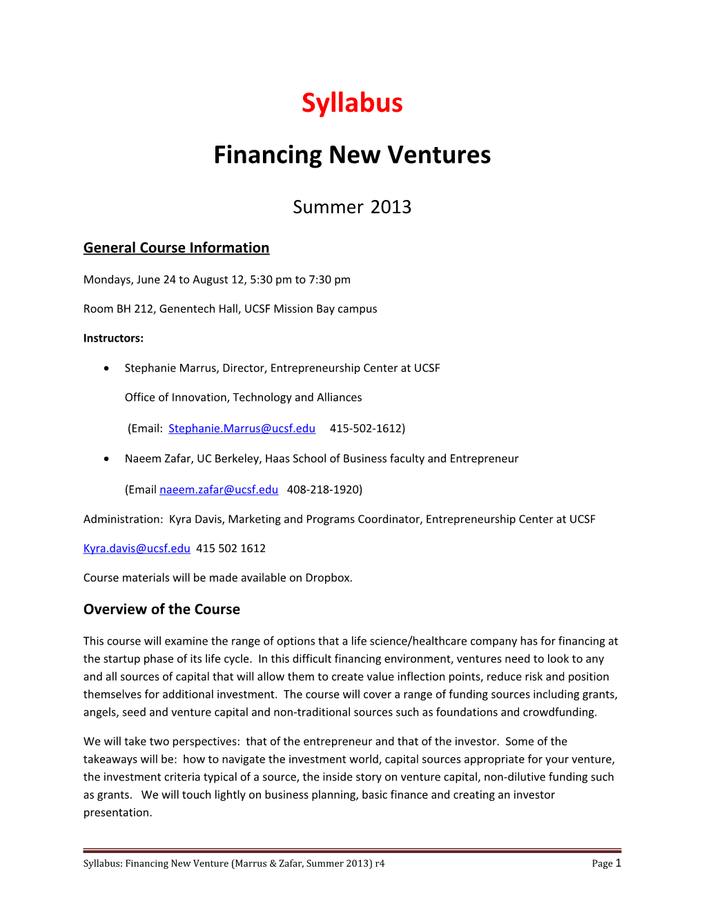 New Venture Finance