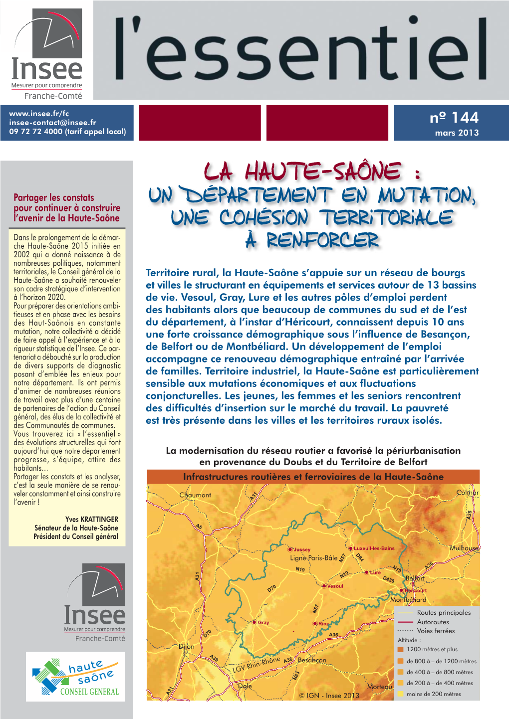 La Haute-Saône : Un Département En Mutation, Une Cohésion Territoriale À