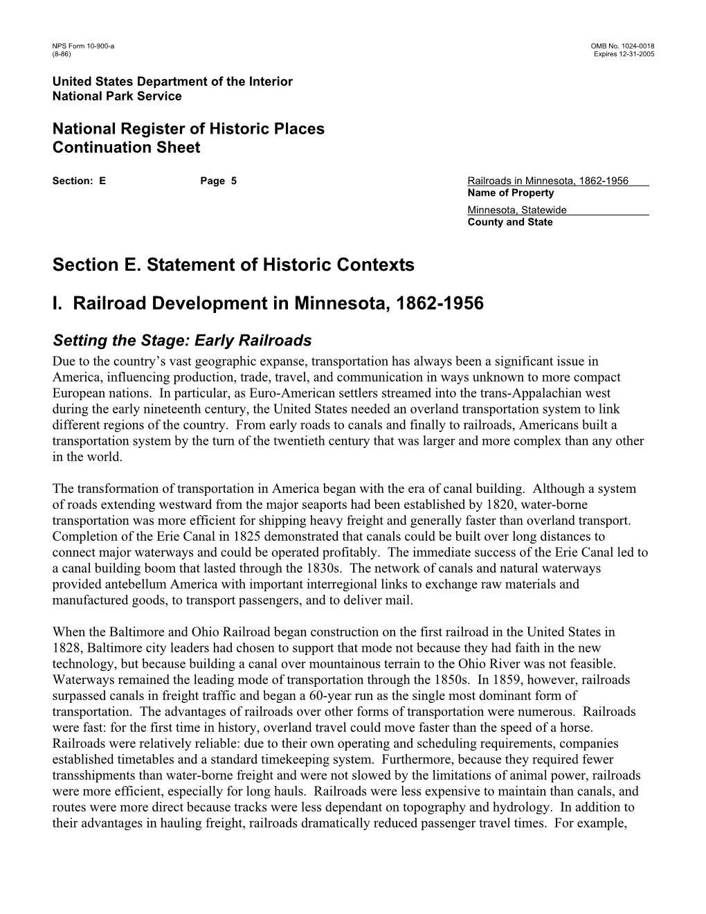 Minnesota Statewide Historic Railroads Study Final MPDF