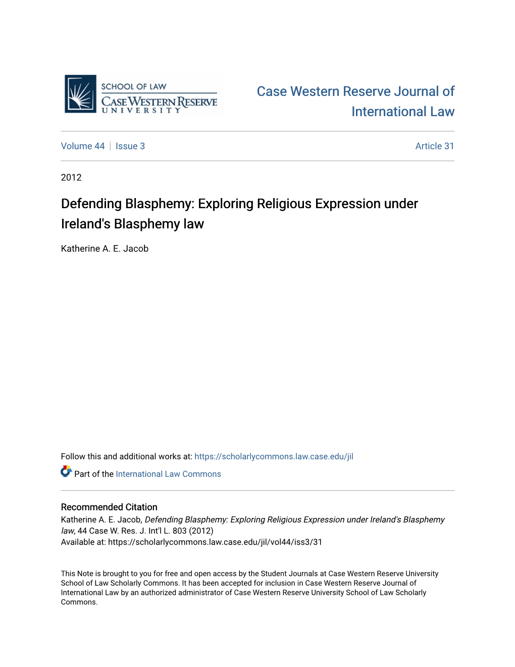 Exploring Religious Expression Under Ireland's Blasphemy Law