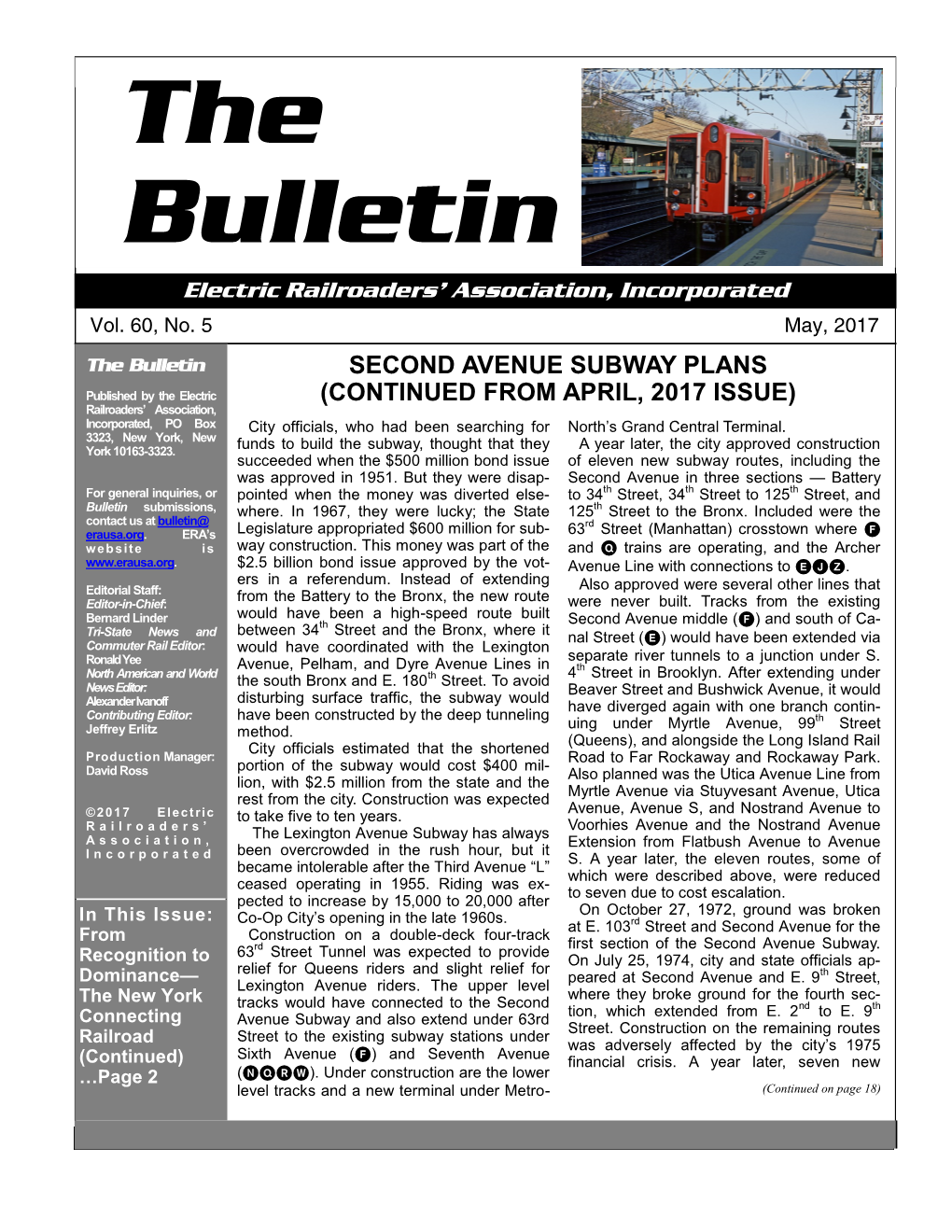 The ERA Bulletin 2017-05