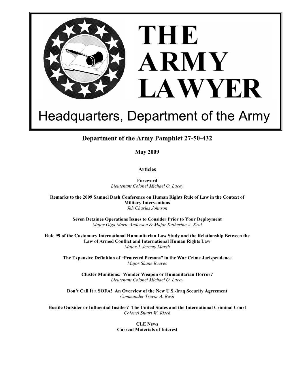 The Army Lawyer