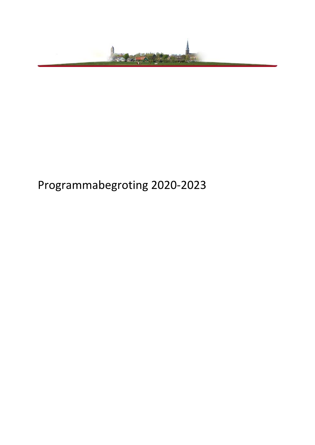 Programmabegroting 2020-2023