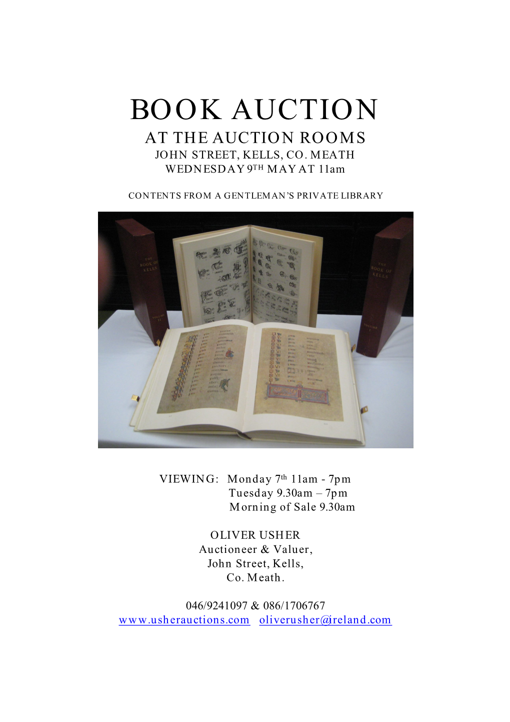 Book Auction at the Auction Rooms John Street, Kells, Co