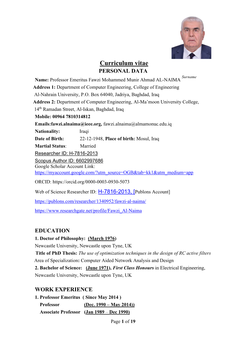 Curriculum Vitae