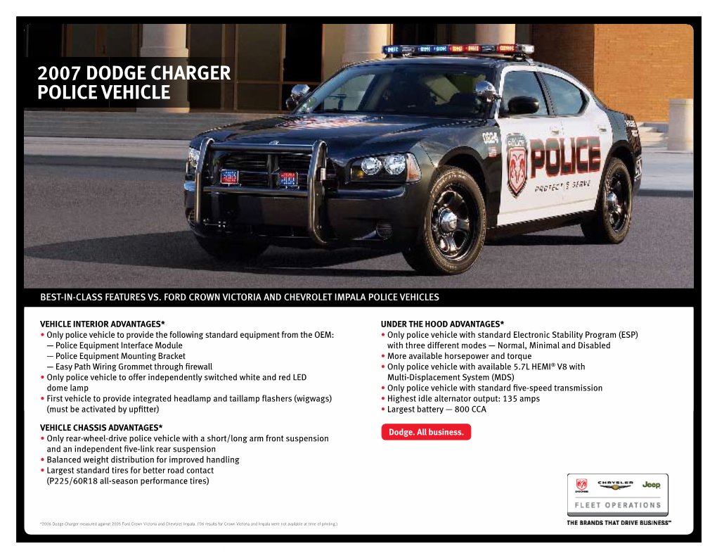 2007 Dodge CHARGER Police Vehicle