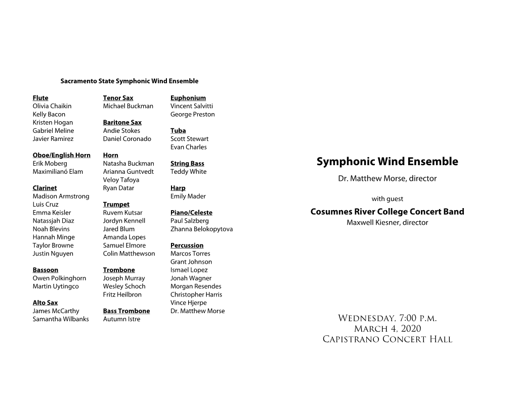 Symphonic Wind Ensemble