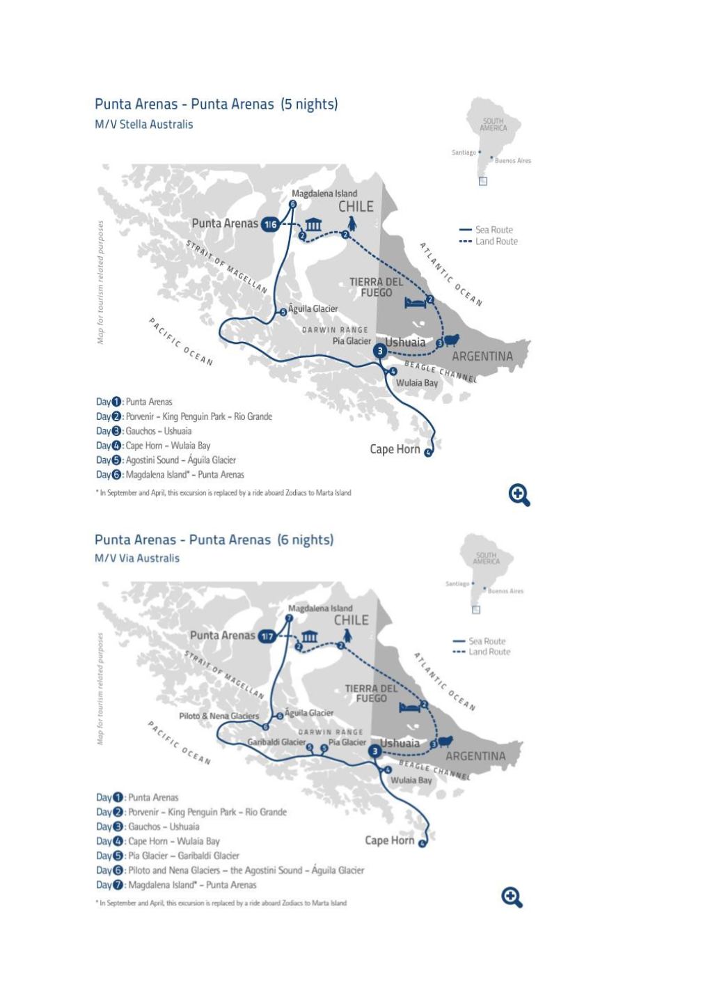 Cruceros Australis Punta Arenas to Punta Arenas 5 Or 6 Nights