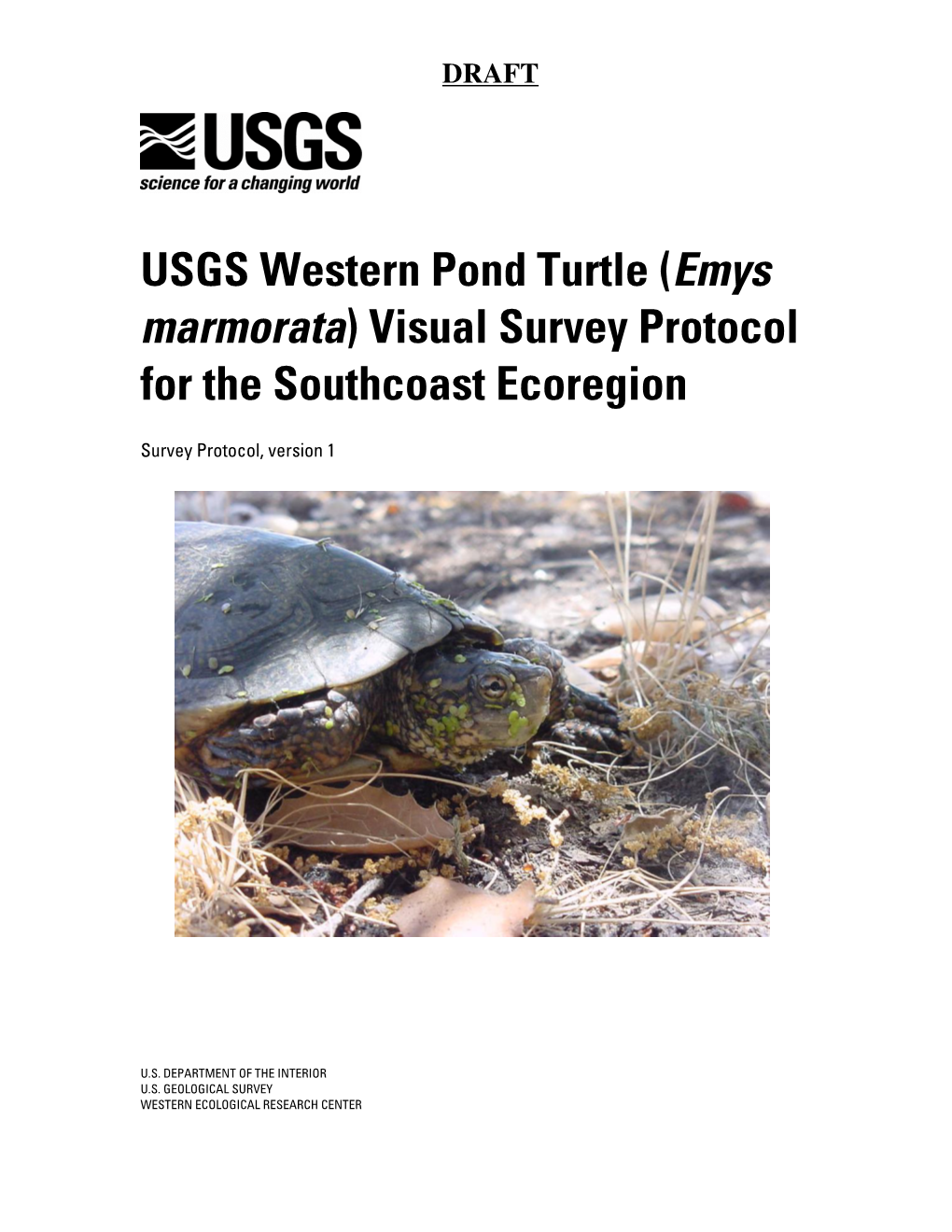 USGS Western Pond Turtle (Emys Marmorata) Visual Survey Protocol for the Southcoast Ecoregion